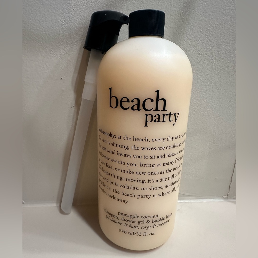 Philosophy Beach Party shampoo, shower gel, and bubble bath